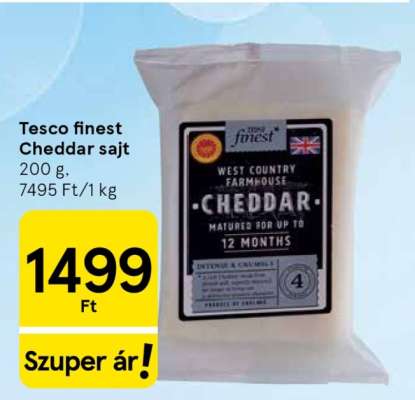 Tesco finest Cheddar sajt