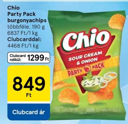 Chio Party Pack burgonyachips