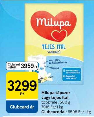 Milupa tápszer vagy tejes ital