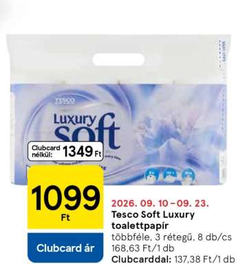Tesco Soft Luxury toalettpapír