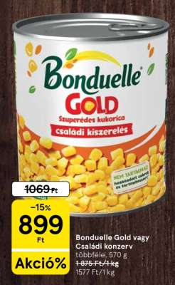 Bonduelle Gold vagy családi konzerv
