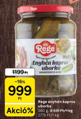 Rege enyhén kapros uborka