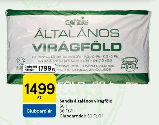 Sandis általános virágföld