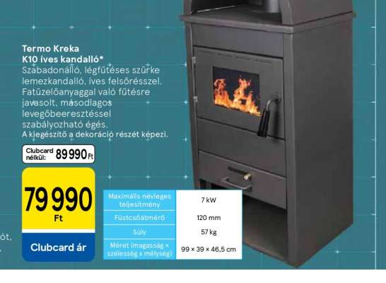 Termo Kreka K10 íves kandalló