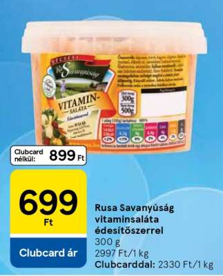 Rusa Savanyúság vitaminsaláta édesítőszerrel