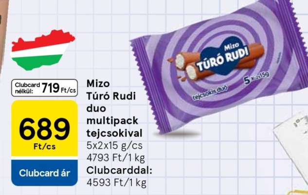 Mizo Túró Rudi duo multipack tejcsokival