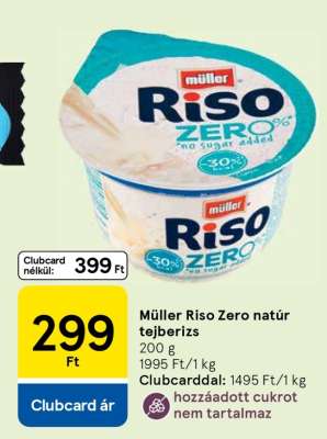 Müller Riso Zero natúr tejberizs