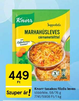 Knorr tasakos főzős leves