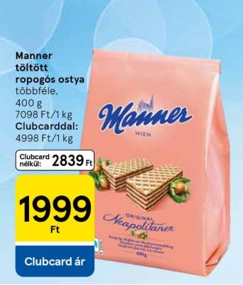 Manner töltött, ropogós ostya