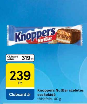 Knoppers NutBar szeletes csokoládé