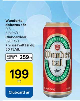 Wundertal dobozos sör