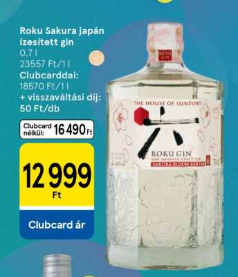 Roku Sakura japán ízesített gin