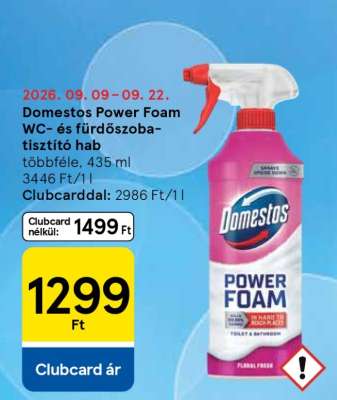 Domestos Power Foam WC és fürdőszoba tisztító hab
