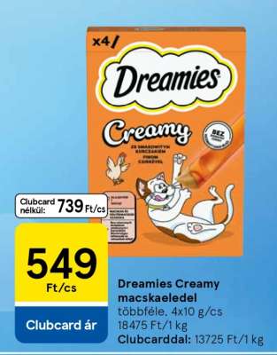 Dreamies Creamy macskaeledel