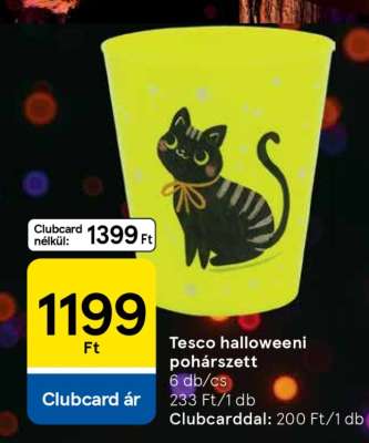 Tesco halloweeni pohárszett