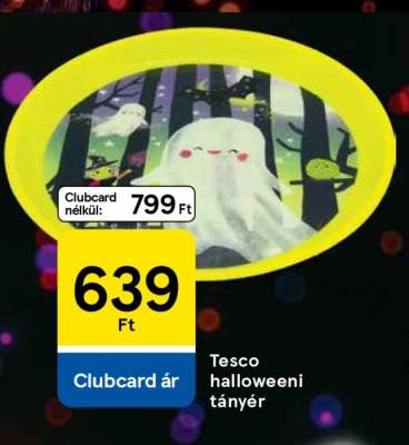 Tesco halloweeni tányér