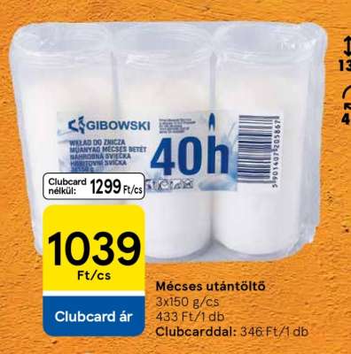 Mécses-utántöltő