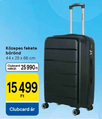Közepes fekete bőrönd