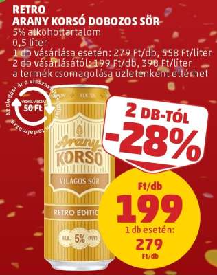 RETRO ARANY KORSÓ DOBOZOS SÖR