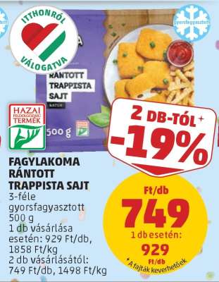Fagylakoma Rántott Trappista Sajt