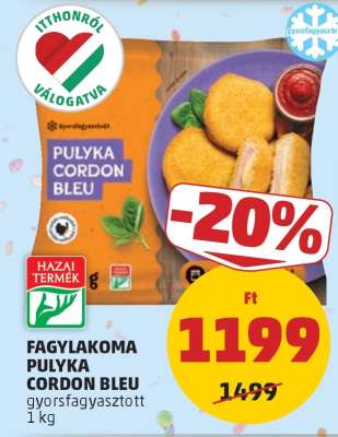 Fagylakoma Pulyka Cordon Bleu