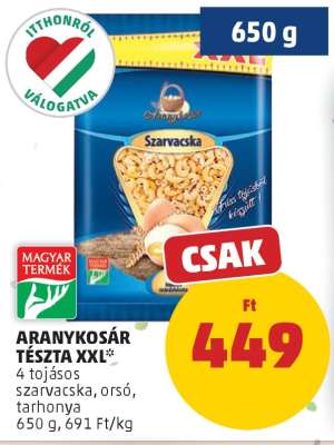 ARANYKOSÁR TÉSZTA XXL