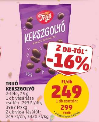 TRIJÓ KEKSZGOLYÓ