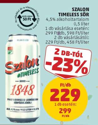 Szalon Timeless Sör