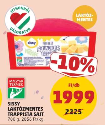 Sissy Laktózmentes Trappista Sajt