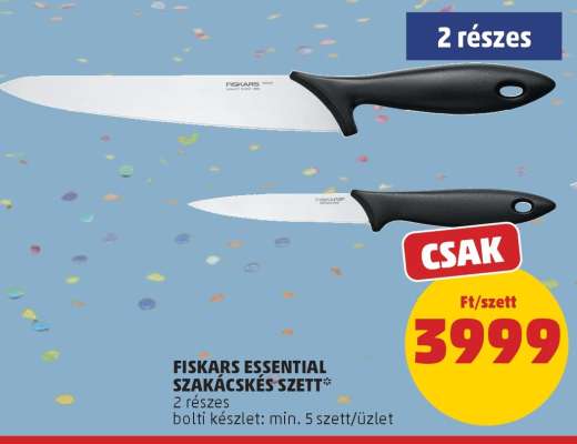 FISKARS ESSENTIAL SZAKÁCSKÉS SZETT