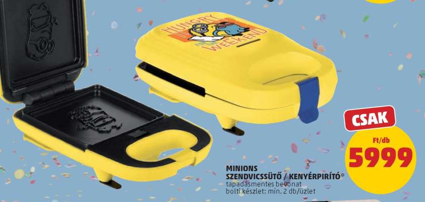MINIONS SZENDVICSSÜTŐ / KENYÉRPIRÍTÓ