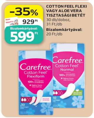 COTTON FEEL FLEXI VAGY ALOE VERA TISZTASÁGI BETÉT