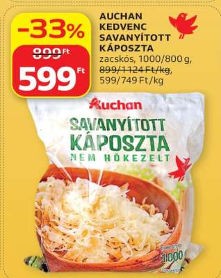 AUCHAN KEDVENC SAVANYÍTOTT KÁPOSZTA