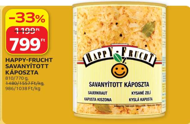 Happy Frucht savanyított káposzta