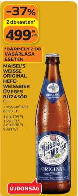 MAISEL'S WEISSE ORIGINAL HEFE-WEISSBIER ÜVEGES BÚZASÖR