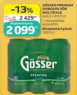 Gösser Premium Dobozos Sör Multipack