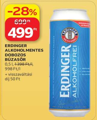 Erdinger Alkoholmentes Dobozos Búzasör