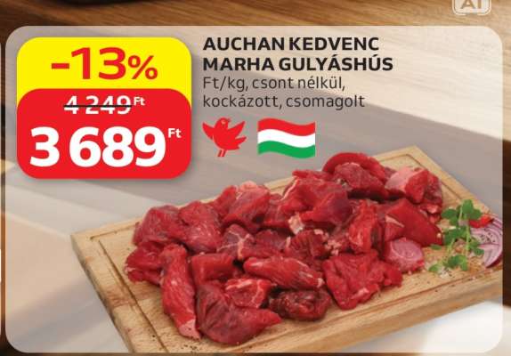 Auchan Kedvenc Marha Gulyáshús
