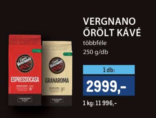 VERGNANO ŐRÖLT KÁVÉ