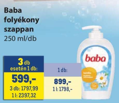 Baba folyékony szappan