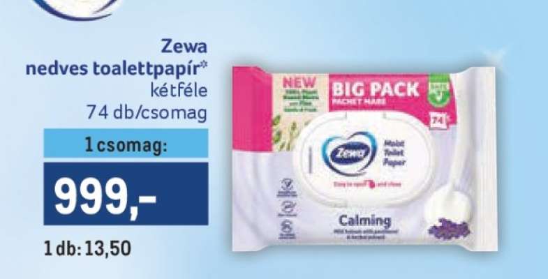 Zewa nedves toalettpapír
