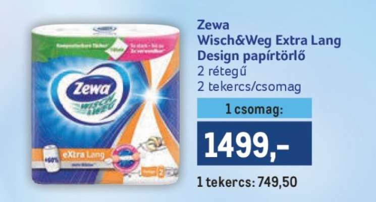 Zewa Wisch&Weg Extra Lang