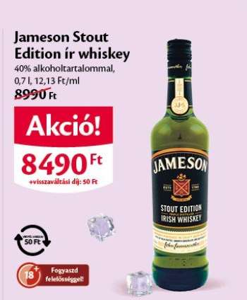 Jameson Stout Edition ír whiskey