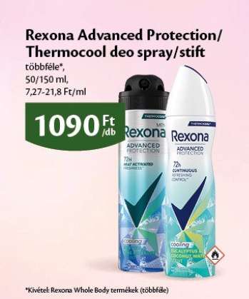 Rexona Advanced Protection/Thermocool deo spray/stift