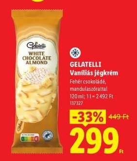 GELATELLI Vaníliás jégkrém
