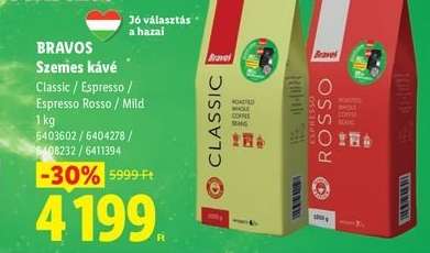 BRAVOS Szemes kávé