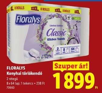 FLORALYS Konyhai törlőkendő