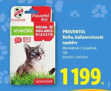 PREVENTOL Bolha, kullancsriasztó nyakörv