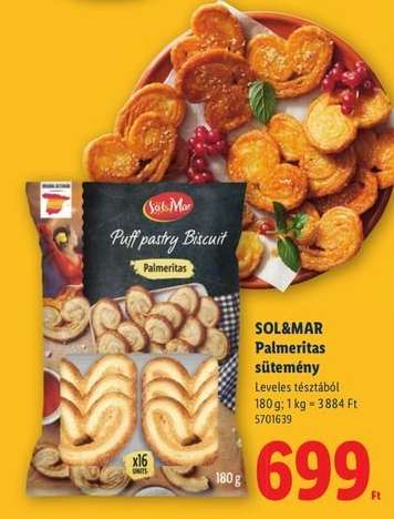 SOL&MAR Palmeritas sütemény*