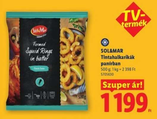 SOL&MAR Tintahalkarikák panírban